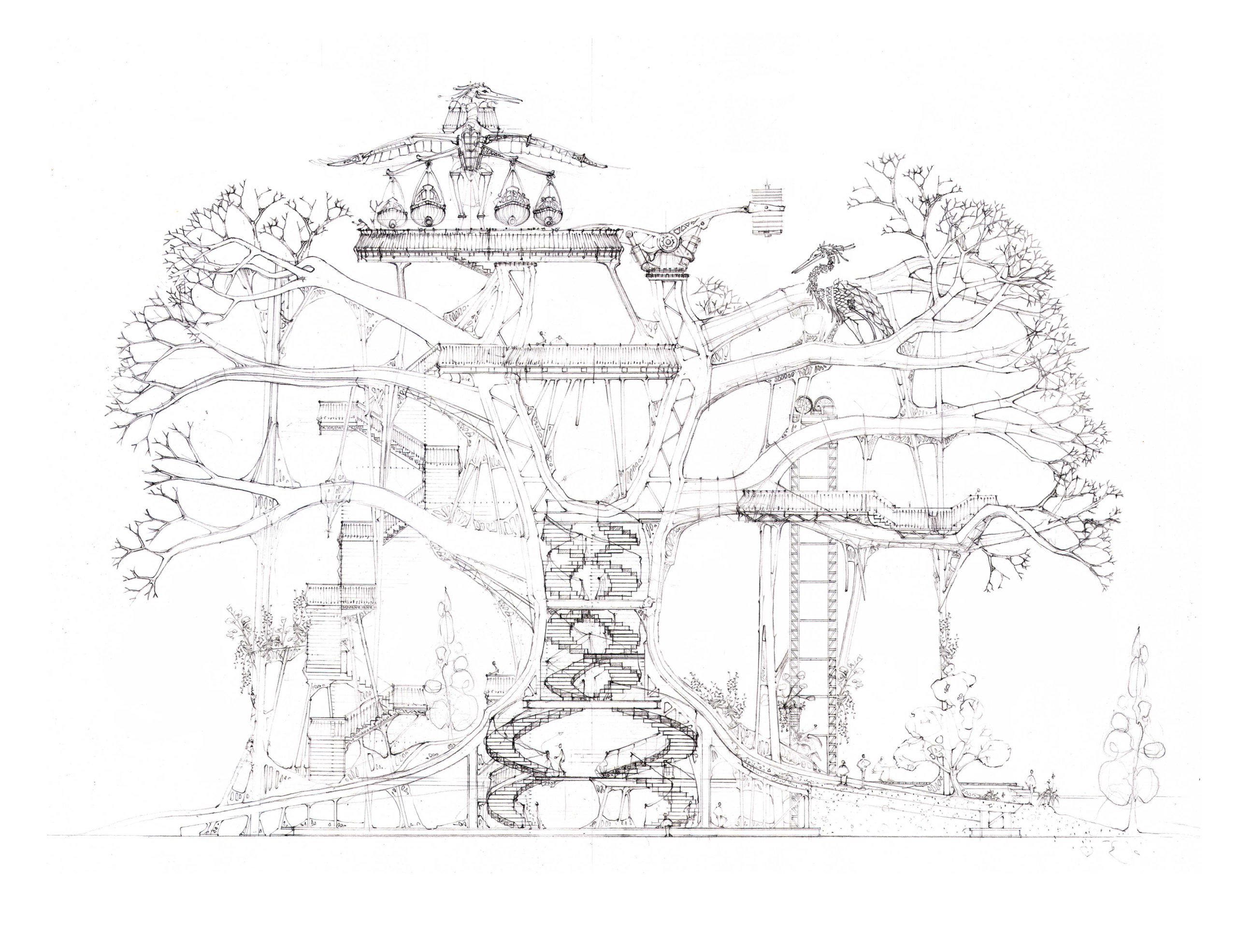 Croquis Arbre aux Hérons 09072021 - François Delaroziere