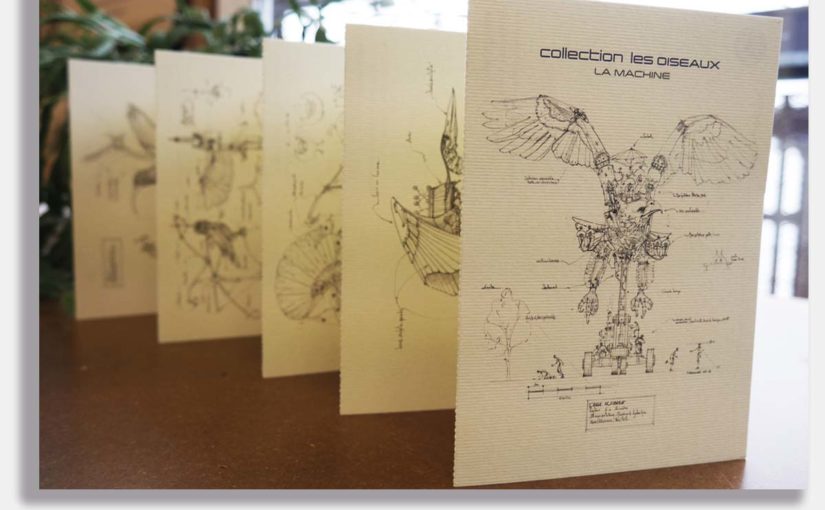Cartes postale accordéon Croquis : Les Oiseaux